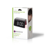 Nedis Alarm clock wireless charger | Qi sertifisert | 5 / 7.5 / 10 / 15 W | USB-A Male | Nattlys | 2 Alarmtider | slumrefunksjon