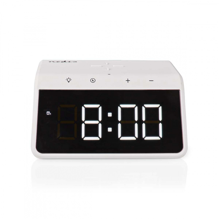 Nedis Alarm clock wireless charger | Qi sertifisert | 5 / 7.5 / 10 / 15 W | USB-A Male | Nattlys | 2 Alarmtider | slumrefunksjon Nedis Alarm clock wireless charger | Qi sertifisert | 5 / 7.5 / 10 / 15 W | USB-A Male | Nattlys | 2 Alarmtider | slumrefunksjon