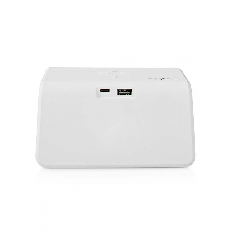 Nedis Alarm clock wireless charger | Qi sertifisert | 5 / 7.5 / 10 / 15 W | USB-A Male | Nattlys | 2 Alarmtider | slumrefunksjon Nedis Alarm clock wireless charger | Qi sertifisert | 5 / 7.5 / 10 / 15 W | USB-A Male | Nattlys | 2 Alarmtider | slumrefunksjon