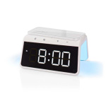 Nedis Alarm clock wireless charger | Qi sertifisert | 5 / 7.5 / 10 / 15 W | USB-A Male | Nattlys | 2 Alarmtider | slumrefunksjon Nedis Alarm clock wireless charger | Qi sertifisert | 5 / 7.5 / 10 / 15 W | USB-A Male | Nattlys | 2 Alarmtider | slumrefunksjon