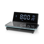 Nedis Alarm clock wireless charger | Qi sertifisert | 5 / 7.5 / 10 / 15 W | USB-A Male | 2 Alarmtider | slumrefunksjon Nedis Alarm clock wireless charger | Qi sertifisert | 5 / 7.5 / 10 / 15 W | USB-A Male | 2 Alarmtider | slumrefunksjon