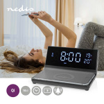 Nedis Alarm clock wireless charger | Qi sertifisert | 5 / 7.5 / 10 / 15 W | USB-A Male | 2 Alarmtider | slumrefunksjon Nedis Alarm clock wireless charger | Qi sertifisert | 5 / 7.5 / 10 / 15 W | USB-A Male | 2 Alarmtider | slumrefunksjon