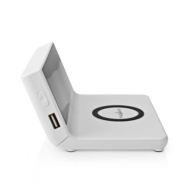 Nedis Alarm clock wireless charger | Qi sertifisert | 5 / 7.5 / 10 / 15 W | USB-A Male | 2 Alarmtider | slumrefunksjon Nedis Alarm clock wireless charger | Qi sertifisert | 5 / 7.5 / 10 / 15 W | USB-A Male | 2 Alarmtider | slumrefunksjon