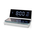 Nedis Alarm clock wireless charger | Qi sertifisert | 5 / 7.5 / 10 / 15 W | USB-A Male | 2 Alarmtider | slumrefunksjon Nedis Alarm clock wireless charger | Qi sertifisert | 5 / 7.5 / 10 / 15 W | USB-A Male | 2 Alarmtider | slumrefunksjon