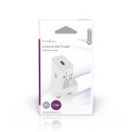 Nedis vegg lader | 18 W | QC3.0 | Hurtigladefunksjon | 3.0 A | Antall utganger: 1 | USB-A | Automatisk Spenning Utvalg | Hvit