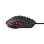 Nedis Gaming Mouse | Wired | 800 / 1200 / 2400 / 3200 / 4800 / 7200 dpi | Justerbar DPI | Antall knapper: 7 | Programmerbare knapper | Right-Handed | 1.50 m | RGB