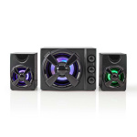 Nedis Gaming Speaker | Høyttalerkanaler: 2.1 | USB-Strøm | 3.5 mm Han | 33 W | LED | Volumkontroll Nedis Gaming Speaker | Høyttalerkanaler: 2.1 | USB-Strøm | 3.5 mm Han | 33 W | LED | Volumkontroll
