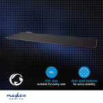Nedis Gaming musematte | Gummi / Mikrofiber | Sort