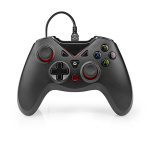 Nedis Gamepad | USB Type-A | USB-Strøm | PC | Antall knapper: 12 | Kabellengde: 1.60 m | Sort