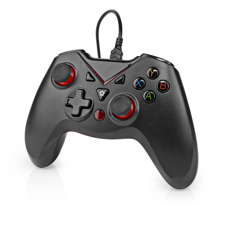 Nedis Gamepad | USB Type-A | USB-Strøm | PC | Antall knapper: 12 | Kabellengde: 1.60 m | Sort