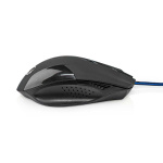 Nedis Gaming Mouse | Wired | 1200 / 2400 / 4800 / 7200 dpi | Justerbar DPI | Antall knapper: 6 | Programmerbare knapper | Right-Handed | 1.50 m | Uten Lighting Nedis Gaming Mouse | Wired | 1200 / 2400 / 4800 / 7200 dpi | Justerbar DPI | Antall knapper: 6 | Programmerbare knapper | Right-Handed | 1.50 m | Uten Lighting