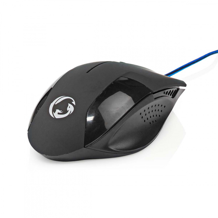 Nedis Gaming Mouse | Wired | 1200 / 2400 / 4800 / 7200 dpi | Justerbar DPI | Antall knapper: 6 | Programmerbare knapper | Right-Handed | 1.50 m | Uten Lighting Nedis Gaming Mouse | Wired | 1200 / 2400 / 4800 / 7200 dpi | Justerbar DPI | Antall knapper: 6 | Programmerbare knapper | Right-Handed | 1.50 m | Uten Lighting