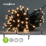 Nedis Julebelysning | Streng | 96 LED\'s | Varm Hvit | 7.20 m | Lyseffekter: 7 | Innendørs eller utendørs | Batteri drevet Nedis Julebelysning | Streng | 96 LED\'s | Varm Hvit | 7.20 m | Lyseffekter: 7 | Innendørs eller utendørs | Batteri drevet