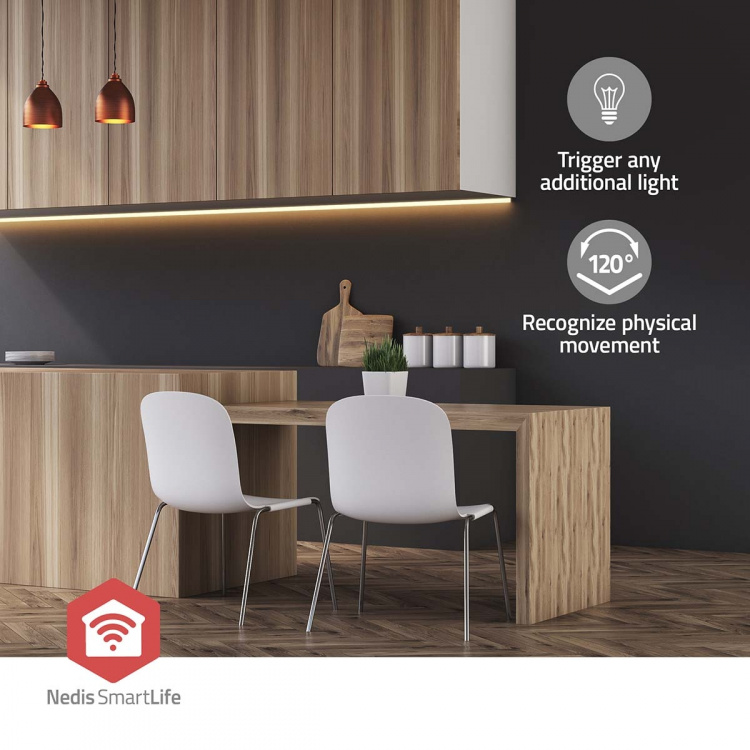 Nedis SmartLife Bevegelsessensor | Lyssensor | Zigbee 3.0 | Batteri drevet / USB-Strøm | Detektorvinkel: 100 ° | Detektorrekkevidde: 7 m | Maks. batteri levetid: 24 Måned | Hvit Nedis SmartLife Bevegelsessensor | Lyssensor | Zigbee 3.0 | Batteri drevet / USB-Strøm | Detektorvinkel: 100 ° | Detektorrekkevidde: 7 m | Maks. batteri levetid: 24 Måned | Hvit