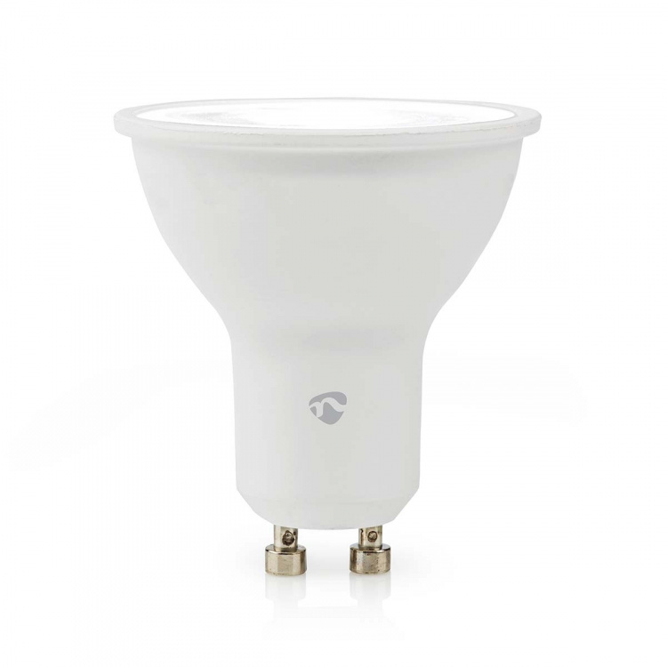 Nedis SmartLife Fullfarge LED-Pære | GU10 | 345 lm | 4.70 W | RGB / Varm til avkjølt hvitt | 2200 - 6500 K | Android™ / IOS | Spot | 1 stk Nedis SmartLife Fullfarge LED-Pære | GU10 | 345 lm | 4.70 W | RGB / Varm til avkjølt hvitt | 2200 - 6500 K | Android™ / IOS | Spot | 1 stk