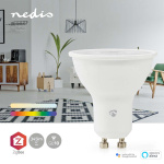 Nedis SmartLife Fullfarge LED-Pære | GU10 | 345 lm | 4.70 W | RGB / Varm til avkjølt hvitt | 2200 - 6500 K | Android™ / IOS | Spot | 1 stk Nedis SmartLife Fullfarge LED-Pære | GU10 | 345 lm | 4.70 W | RGB / Varm til avkjølt hvitt | 2200 - 6500 K | Android™ / IOS | Spot | 1 stk