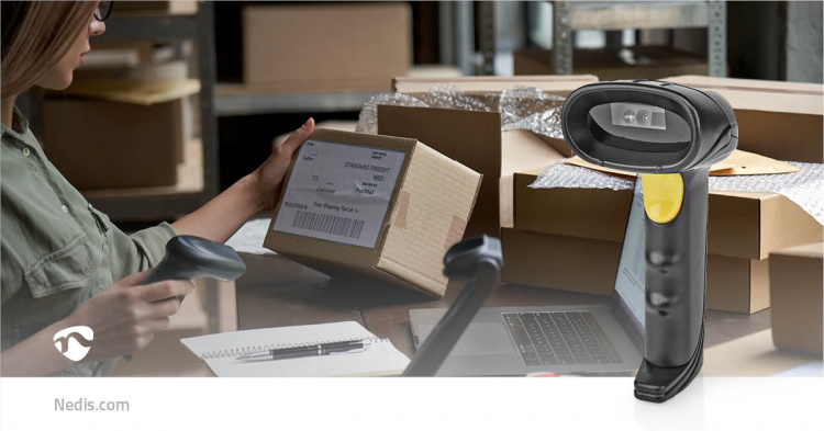Nedis Strekkode Skanner | CMOS | Wired | 1D Linear / 2D/QR | USB-Strøm | USB 2.0