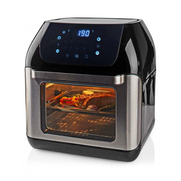 Nedis Hot Air Fryer | 12 l | Timer: 60 min | Antall forhåndinnstilte programmer: 9 | Digitalt | Sort