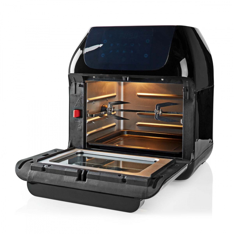 Nedis Hot Air Fryer | 12 l | Timer: 60 min | Antall forhåndinnstilte programmer: 9 | Digitalt | Sort