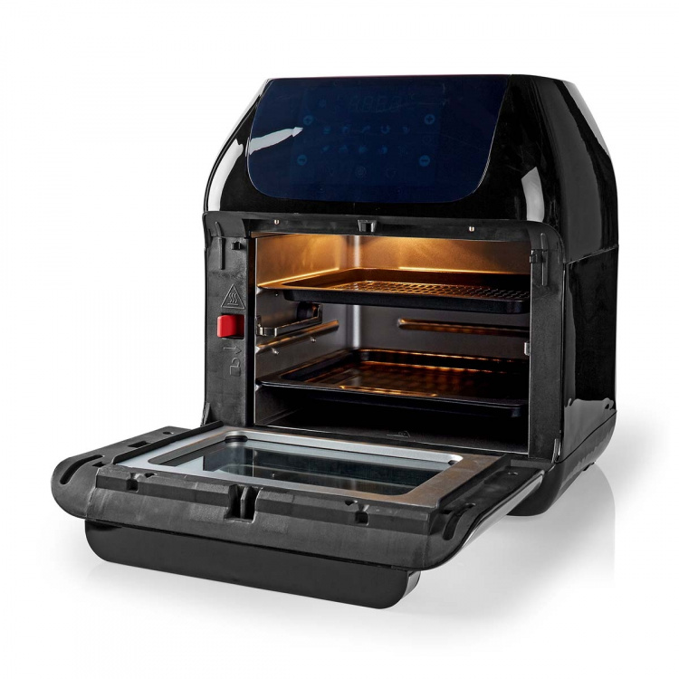 Nedis Hot Air Fryer | 12 l | Timer: 60 min | Antall forhåndinnstilte programmer: 9 | Digitalt | Sort