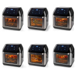 Nedis Hot Air Fryer | 12 l | Timer: 60 min | Antall forhåndinnstilte programmer: 9 | Digitalt | Sort