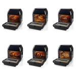 Nedis Hot Air Fryer | 12 l | Timer: 60 min | Antall forhåndinnstilte programmer: 9 | Digitalt | Sort