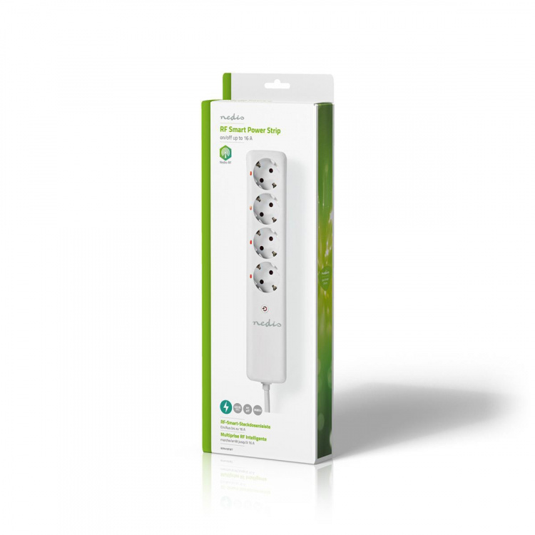 Nedis RF-Kontakt | RF, frequency 433 Mhz | 3680 W | Jordet kontakt / Type F (CEE 7/7) | Hvit Nedis RF-Kontakt | RF, frequency 433 Mhz | 3680 W | Jordet kontakt / Type F (CEE 7/7) | Hvit
