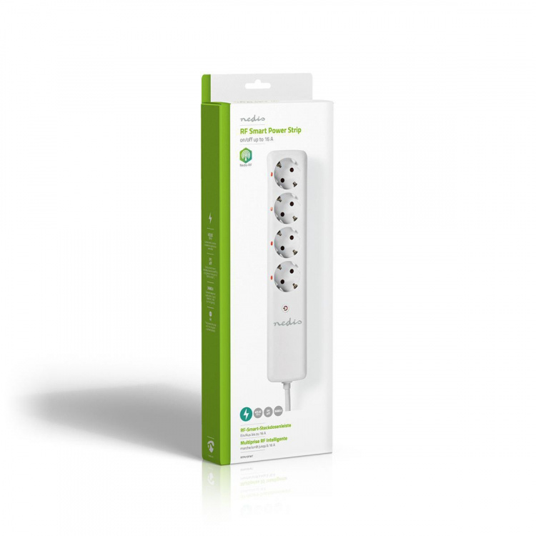 Nedis RF-Kontakt | RF, frequency 433 Mhz | 3680 W | Jordet kontakt / Type F (CEE 7/7) | Hvit Nedis RF-Kontakt | RF, frequency 433 Mhz | 3680 W | Jordet kontakt / Type F (CEE 7/7) | Hvit