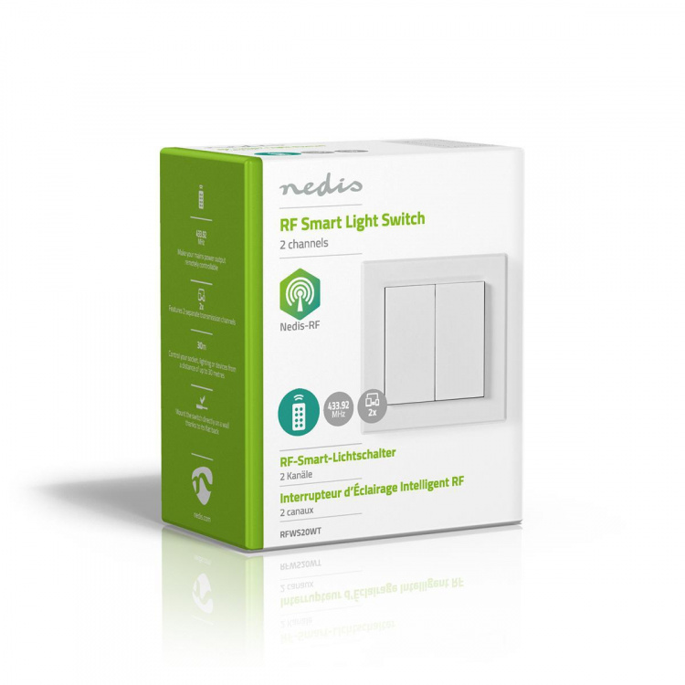Nedis RF-Kontakt | RF, frequency 433 Mhz | 18 W | Hvit Nedis RF-Kontakt | RF, frequency 433 Mhz | 18 W | Hvit