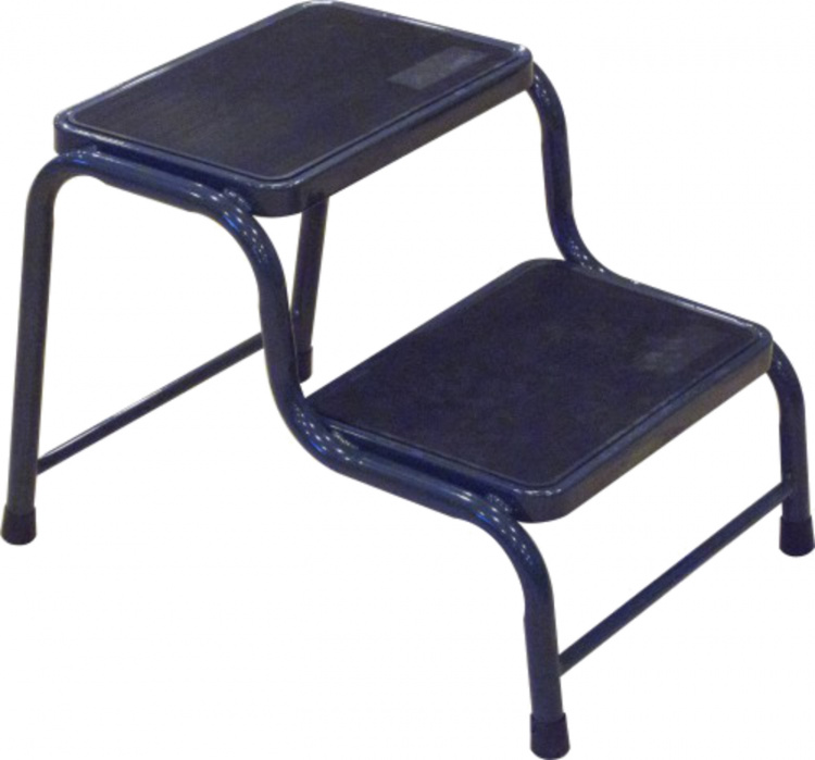 Fotskammel i metall med 2 trinn, 43x62x42 cm