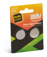 Knappcelle Litium CR2025 3V - 2-pk, 1/20/400
