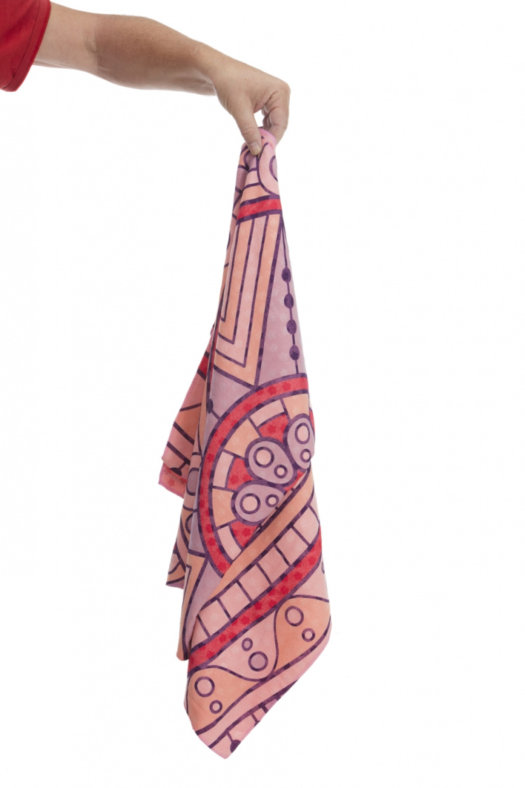 Sklisikkert yogahåndkle Mandala Pink 180x60 cm
