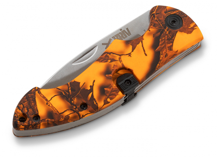 Belly Orange Camo dobbeltbladet foldekniv, 6/48 Belly Orange Camo dobbeltbladet foldekniv, 6/48