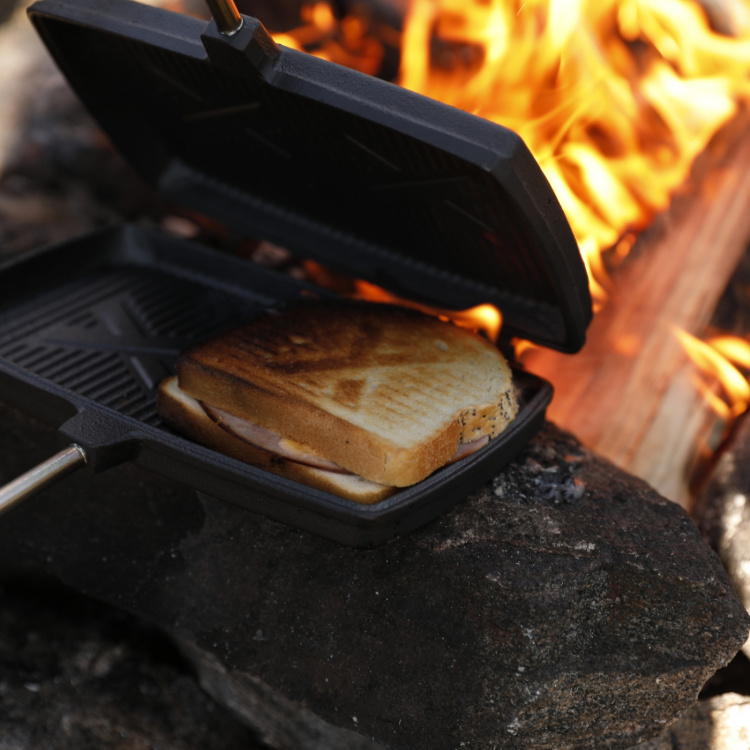 Grilljern Stort støpejern dobbelt