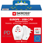 SKROSS C20PD reiseadapter Europa USB-C PD 20W SKROSS C20PD reiseadapter Europa USB-C PD 20W