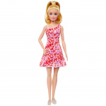Barbie Fashionista Doll - Rosa blomstret kjole