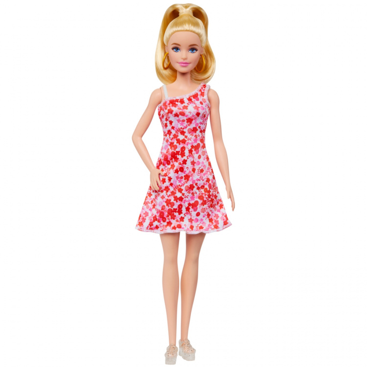 Barbie Fashionista Doll - Rosa blomstret kjole