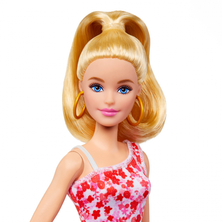 Barbie Fashionista Doll - Rosa blomstret kjole