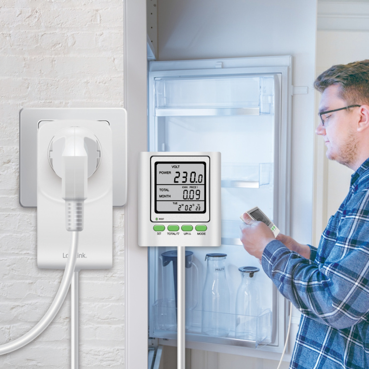 LogiLink Energimåler med kostnadsberegning Eksternt display