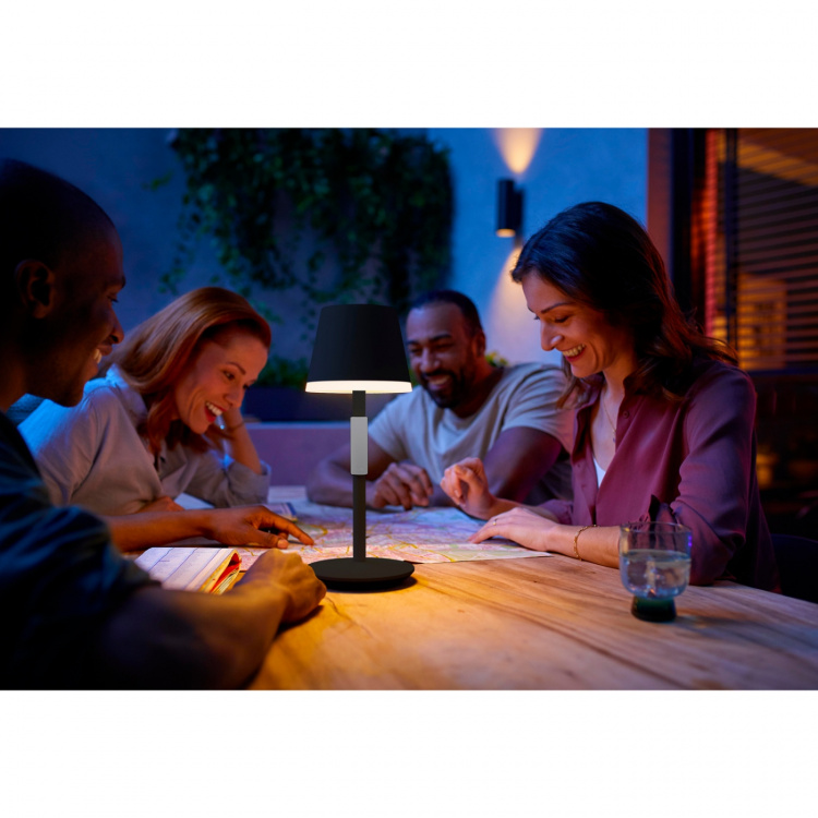 Philips Hue Go bærbar bordlampe svart/mørkgrå