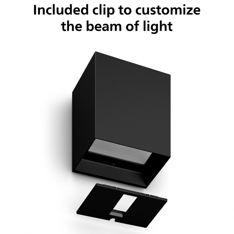 Philips Hue Resonate nedovervendt vegglampe hvit og Colour Ambiance svart Philips Hue Resonate nedovervendt vegglampe hvit og Colour Ambiance svart