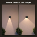 Philips Hue Resonate nedovervendt vegglampe hvit og Colour Ambiance svart Philips Hue Resonate nedovervendt vegglampe hvit og Colour Ambiance svart