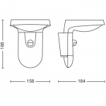 Philips Tyla Vegglampe Solar IR-sensor Ultraeffektiv LED 255lm IP44 Antracitt