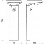 Philips Tyla Solcell IR-sensor Ultraeffektiv LED-lampe 255lm IP44 Antracitt