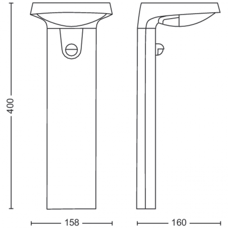 Philips Tyla Solcell IR-sensor Ultraeffektiv LED-lampe 255lm IP44 Antracitt