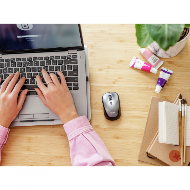 Trust Yvi+ Silent Wireless Mouse Eco-design svart