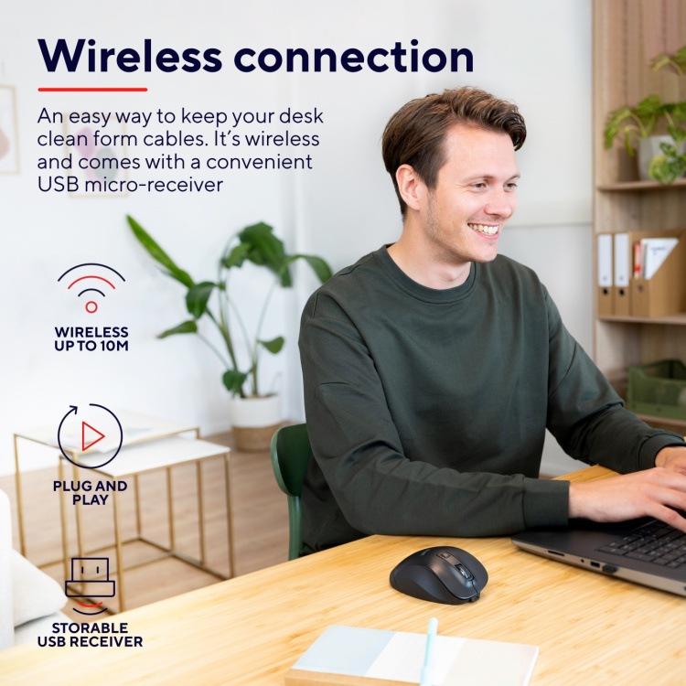 Trust Fyda trådløs mus Eco Black Trust Fyda trådløs mus Eco Black