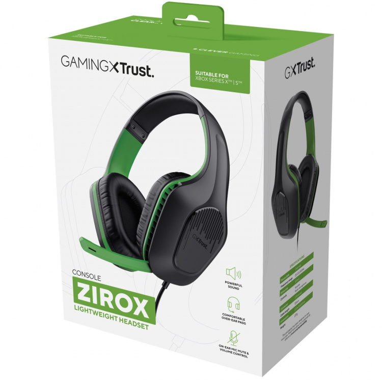 Trust GXT 415X Zirox spillhodesett for Xbox