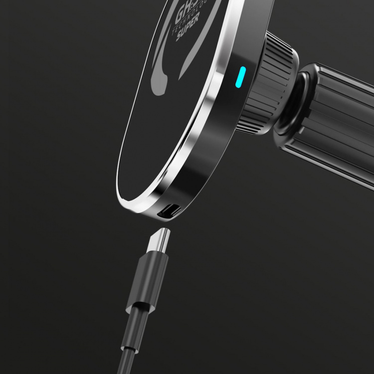 Celly GHOSTSUPERMAGCH MagSafe bilholder med trådløs lading