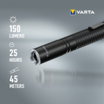 Varta Aluminium Light F10 Pro lommelykt 150 lm